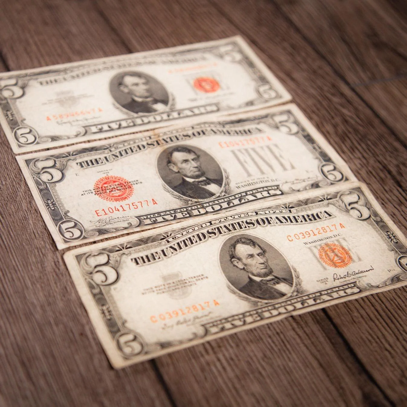 1928 $5 Red Seal Note Good/Very Good - Image 3