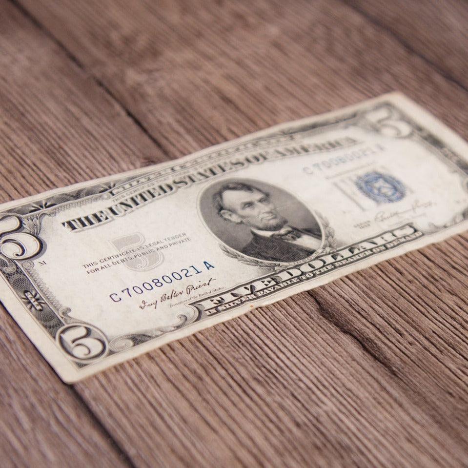 $5 Silver Certificate VF-AU (Random Year) - Image 4