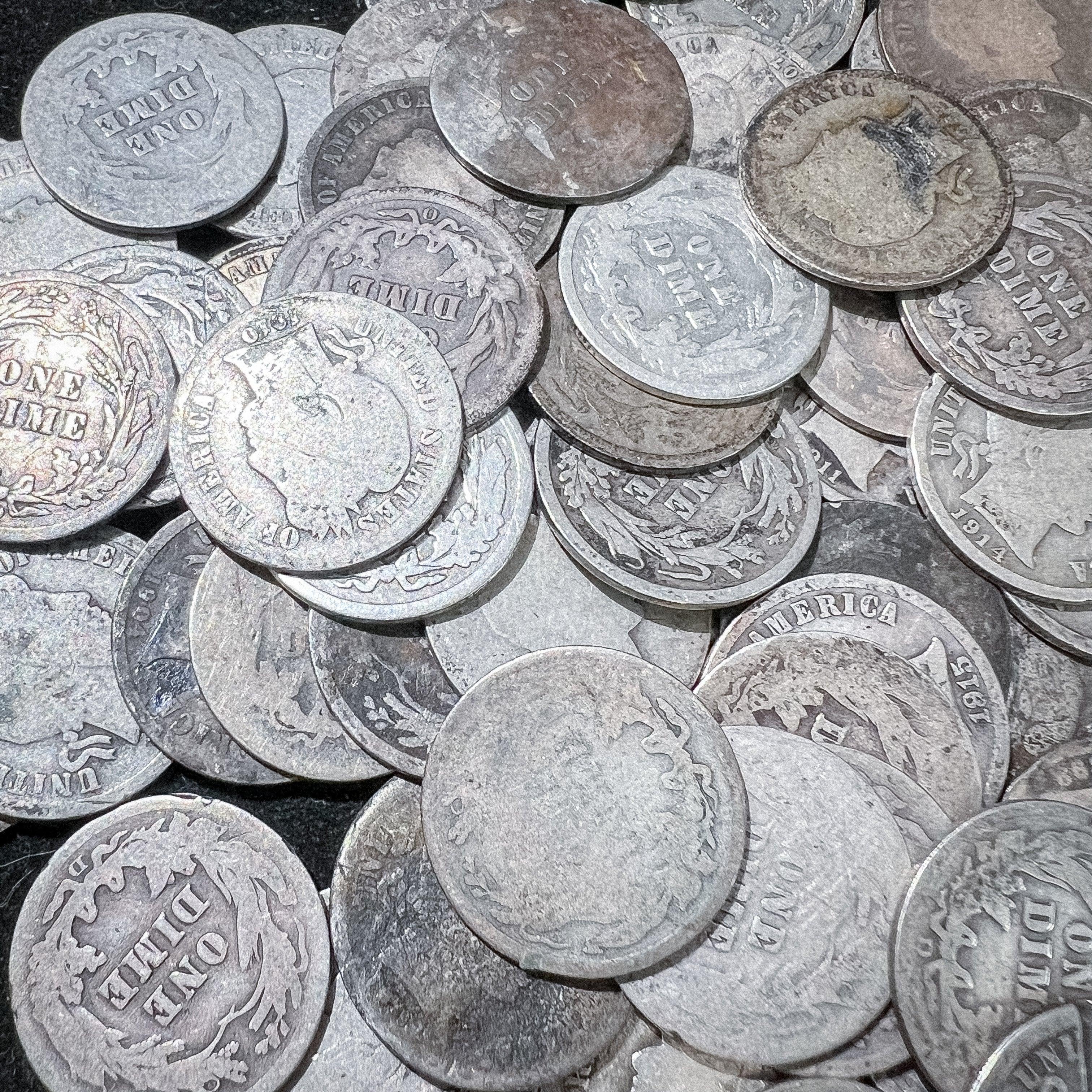 $5 Face - 90% Barber Silver Dimes AG - Image 4