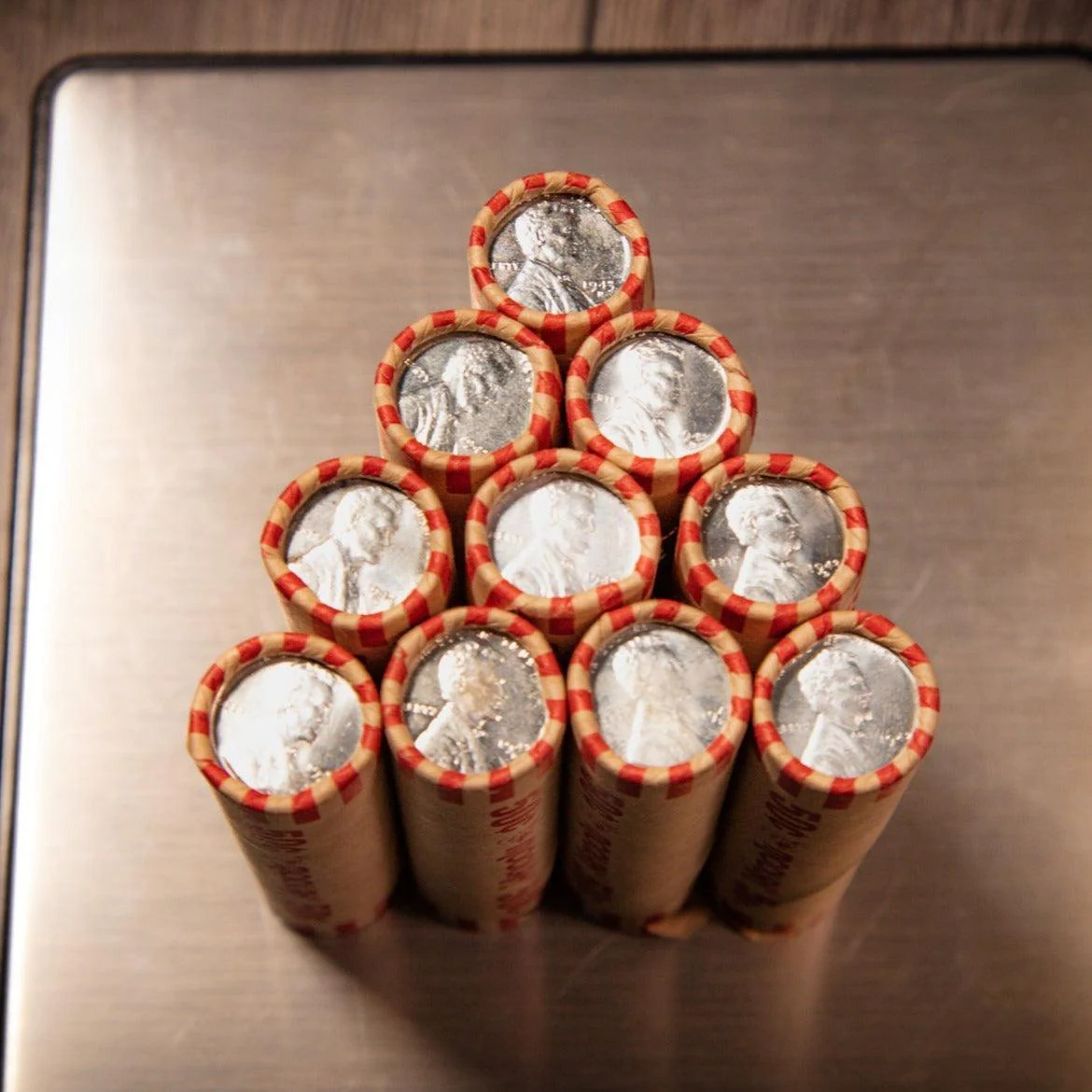 1943 (P/D/S) Lincoln Steel Cent 50-Coin Roll (Avg Circ) - Image 4