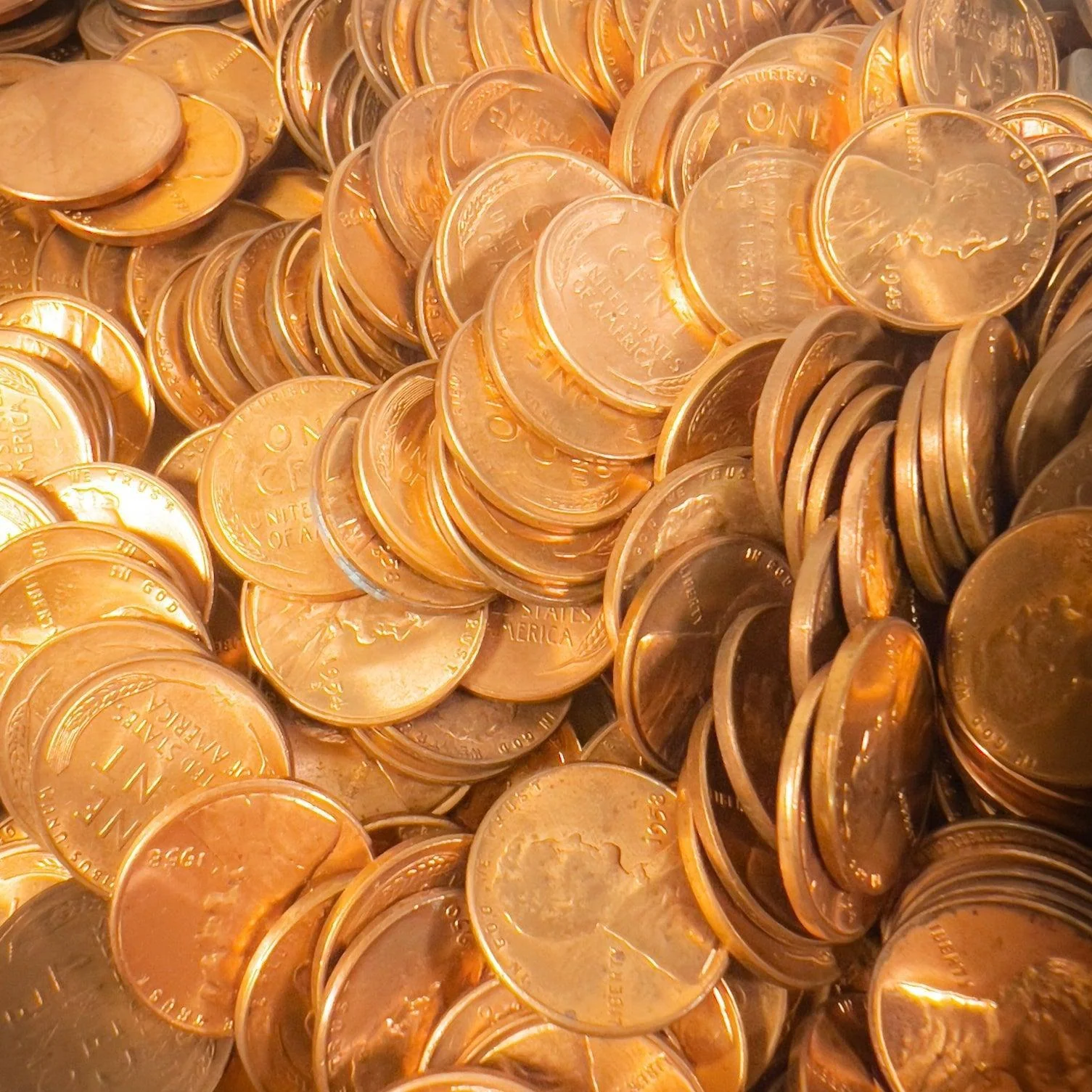 1909-1958 Wheat Cent 50-Coin Roll BU (Red & Red/Brown) - Image 3